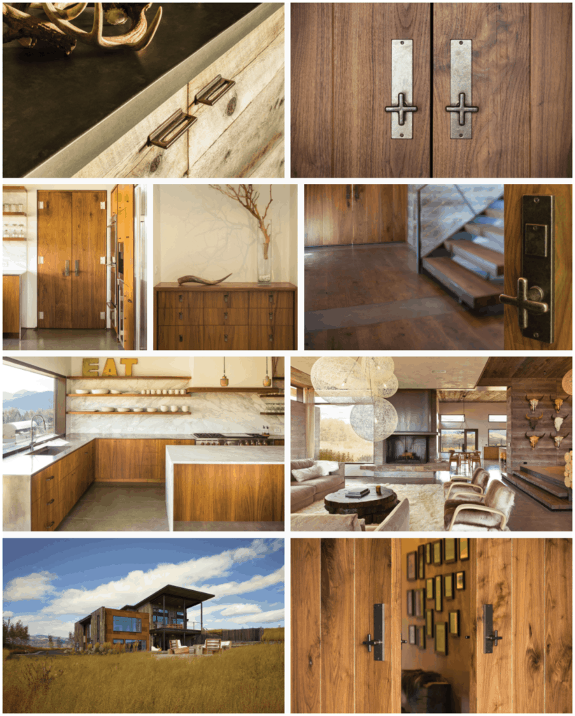 inline image showing a well-designed contemporary and rustic home located in the Grand Teton mountains. 