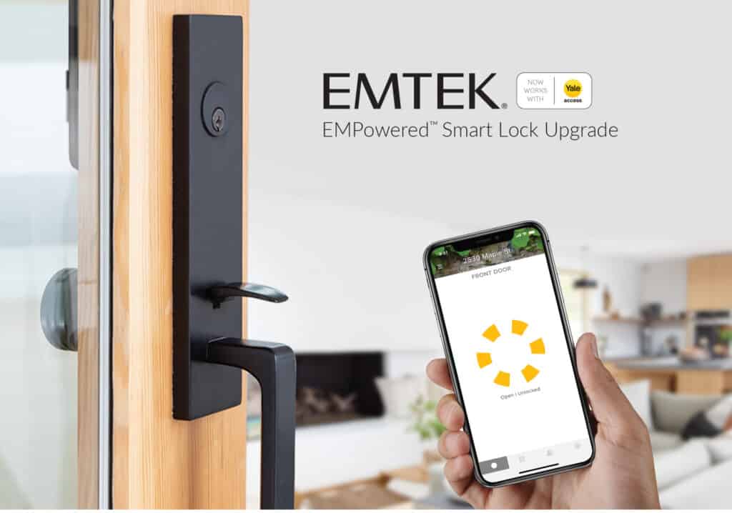 featured image showing EMTEK's new EMPowered™ Motorized Smart Lock Upgrade