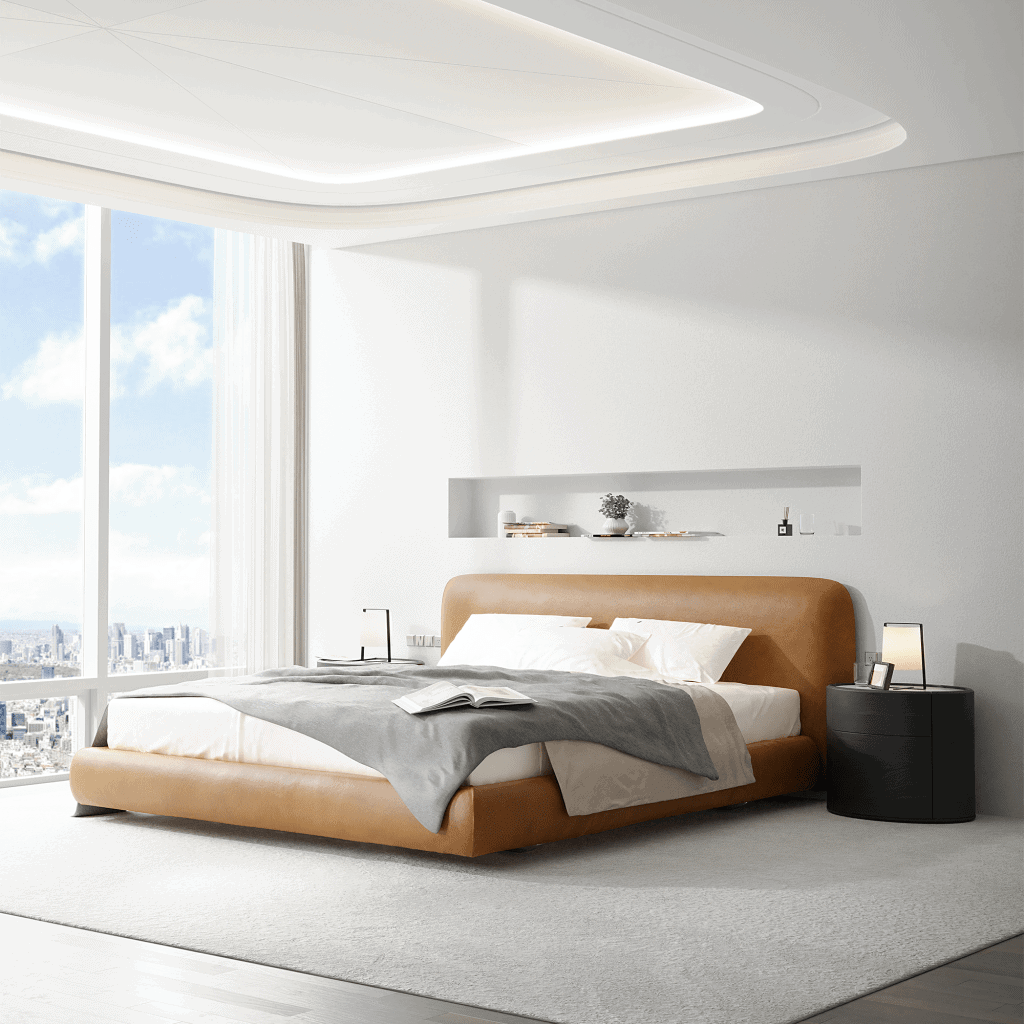 Featured image showing EZConcepts FastCap Recessed Channel in a modern bedroom to create a clean uncluttered storage solution.