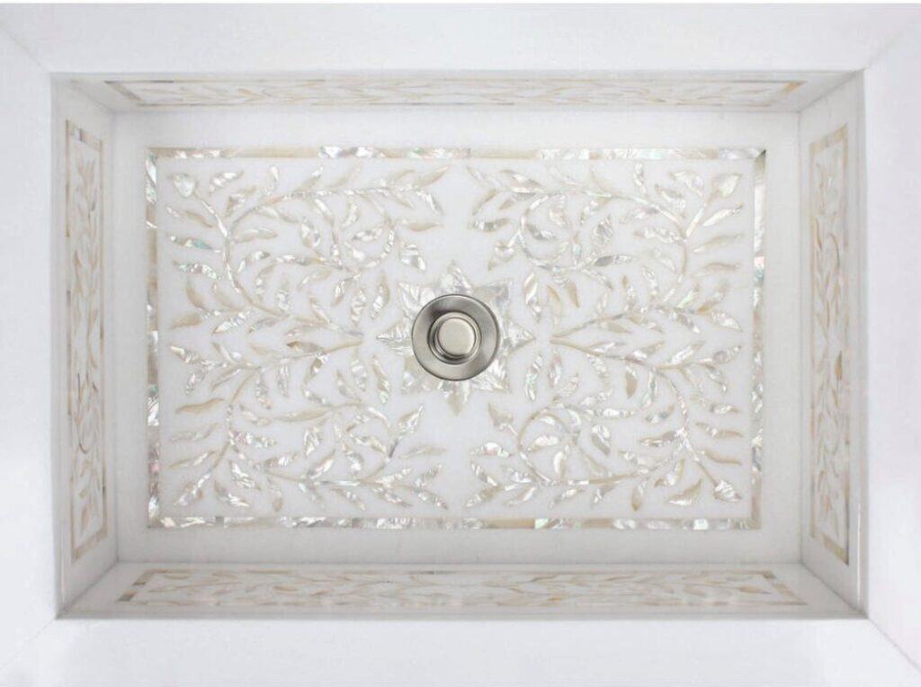 Featured image showing Linkasink's new mother of pearl sink option.